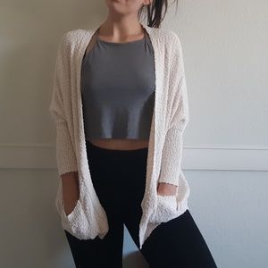 My Favorite Cozy Fuzy Popcorn Cardigan!